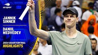 Jannik Sinner vs. Daniil Medvedev Highlights | 2024 US Open Quarterfinal