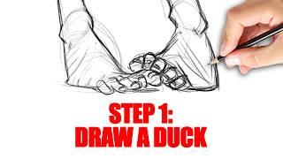 A drawing of a duck taught me HOW TO DRAW FEET