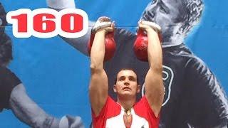 Ivan Denisov - 160 reps in jerk with two 32 kg kettleblells (California, 2017)