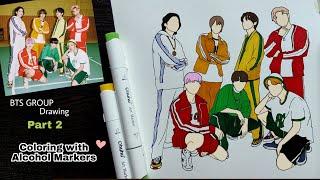 BTS Group Drawing Part - 2 | YouCanDraw