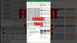 Create Table with Excel VBA #shorts