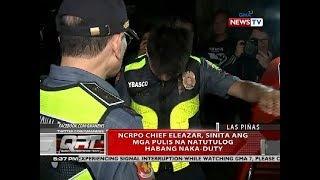 QRT: NCRPO chief Eleazar, sinita ang mga pulis na natutulog habang naka-duty