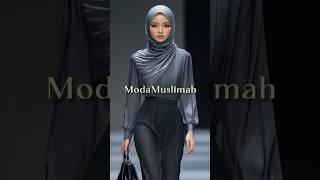 Modest Office OOTD: Professional Hijab Work Style for Malaysian Women | Elegant Grey Tunic Look