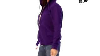 Gildan G18600FL PURPLE LADIES ZIP HOOD