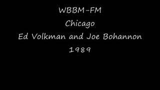 WBBM FM Chicago Ed Volkman and Joe Bohannon 1989