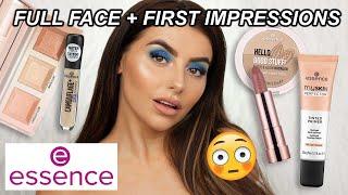 SO CHEAP! FULL FACE OF *NEW* ESSENCE MAKEUP! Full face of  first impressions + wear test! WTF!?