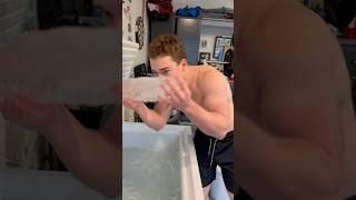 This was the best ice break we’ve ever done    #icebath #satisfying #cold