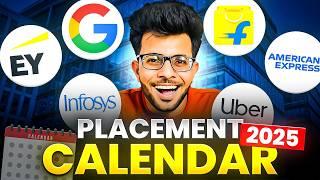 Placement and Internship Calendar 2025 | OFF CAMPUS Placements | Which company hires When? ‍