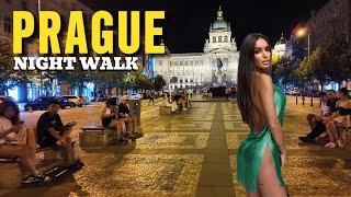 Iconic Night in Prague 4K Central Prague Walking Tour 2024