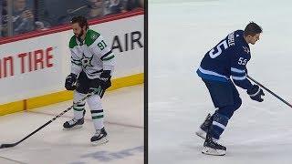 Tyler Seguin secretly returns to be the last one off the ice in warmups
