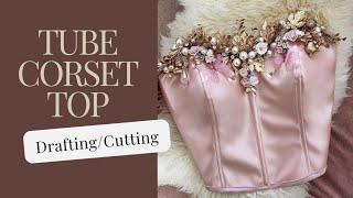 Tube corset top cutting | corset TOP cutting in Hindi | corset top cutting and stitching #cortes