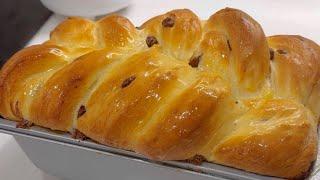 Super Fluffy chocolate chip bread .