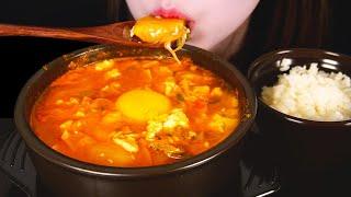ASMR 얼큰 순두부찌개 집밥 먹방 Sundubu-jjigae (Spicy soft tofu stew) REAL SOUND MUKBANG