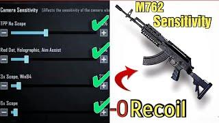 New Best  Sensitivity settings  For (️M762)  Zero Recoil Sensitivity | NOOB  To Pro 