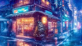 Japanese Rainy Snowy Night ️ Lofi Night Vibes ️ Pluviophile Lofi To Listen To Enjoy The Rain Sound