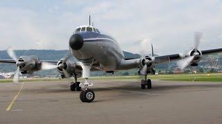 Lockheed Super Constellation Start-Up & Take Off at Airport Bern-Belp