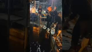 Night Dive with badass female diver Brittany #theoceancorporation #nightdive #commercialdiving #udt