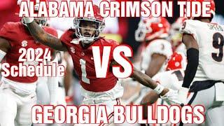 Alabama Crimson Tide vs Georgia Bulldogs 2024 regular season schedule | $ Giveaway $