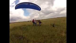 Paragliding, Тандем - пилот Николай. Взлёт.                  GOPR0933