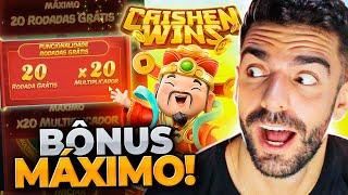 PEGUEI O BONUS MAXIMO NO CAISHEN WINS E OLHA NO QUE DEU! *caishen wins slot*