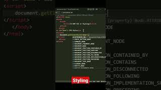 JS style | CSS | Style Element | #shorts #javascript #ytshorts