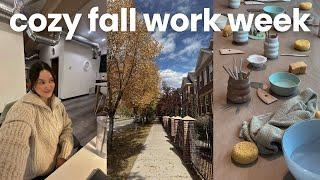 work week vlog: fall in calgary, recommitting to the gym + sundays furniture creative evening event