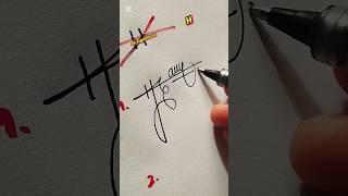 How to sign H ? |best signature #mostpopular #style #shorts  #trending  #tiktok #viralshorts #usa