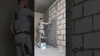как быстро штукатурить стены#shortvideo #штукатурка #youtubeshorts