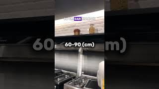 JARAK IDEAL PENGHISAP ASAP DAPUR DAN KOMPOR