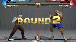 r/SF O.L. - Dr. Swaggenheimer (Cody) vs Random High Fives (Sagat)