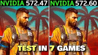 Nvidia Drivers 572.47 vs 572.60 | GTX 1650 - Test in 7 Games