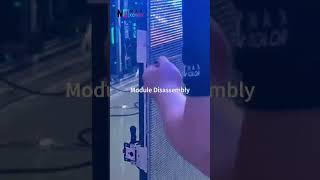 How to Disassembly and installation the transparent LED screen module #leddisplaymanufacturer#shorts