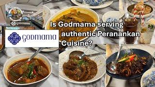 Is Godmama serving authentic Peranakan cuisine?