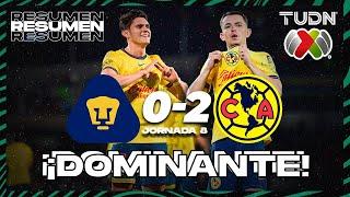 Resumen y goles | Pumas 0-2 América | Liga Mx - CL2025 J8 | TUDN