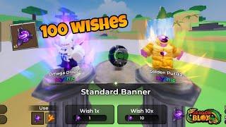 Spending 100 Wishes on Standard Banner | Dragon Blox