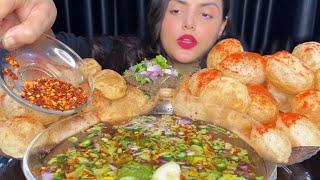 SPICY  PANIPURI EATING CHALLENGE | INDIAN STREETFOOD MUKBANG SHOW | FUCHKA EATING CHALLENGE | ASMR