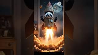  "Snuggle Panda: “Zero Gravity, 100% Giggles! Panda’s Space Trip” #panda #babyanimals #cute #fyp