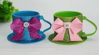 DIY Mini Cup | Crafts for School | Eva Foam Sheet Cup | Paper Cup Easy Instruction