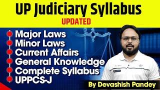 UP Judiciary Syllabus 2024 | UPPCS J Syllabus | UP Judiciary Syllabus | Devashish Sir | DLC