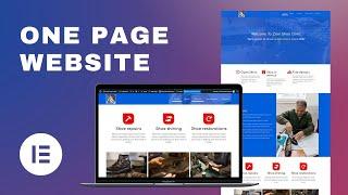 Create a One Page Website using Elementor Flexbox Container 2022