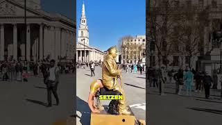 der peinliche prank, der die statue entblößte (ihre reaktion war episch) 