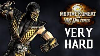 Mortal Kombat Vs. DC Universe - Scorpion Arcade Mode (VERY HARD) NO MATCHES LOST