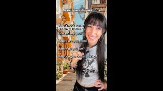 Basic Spanish questions