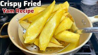 fried yam and pepper sauce ghana/ghana yam recipe/african yam recipes/how to fry crispy yam