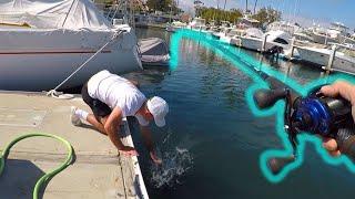 The biggest bass of my life (SoCal Harbor Fishing)