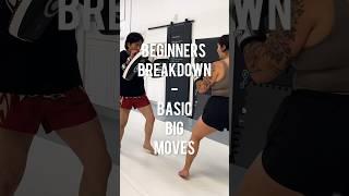 Total beginner breakdown-basic moves. Make them work! #coach #beginners #muaythai #basic