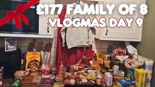 £177 FAMILY OF 8 GROCERY HAUL & MEAL PLAN | VLOGMAS DAY 9