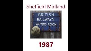 British Rail Diesel Trains.Sheffield Midland Station 1987. Peaks, Brush 4, Class 31,47,45