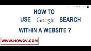 how to use google to search within a website 2014