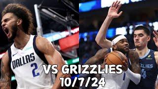 Dallas Mavericks Team Highlights vs the Grizzlies (2024 Preseason)